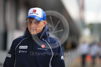 World © Octane Photographic Ltd. Sauber F1 Team C35 – Marcus Ericsson. Sunday 10th July 2016, F1 British GP Drivers Parade, Silverstone, UK. Digital Ref :