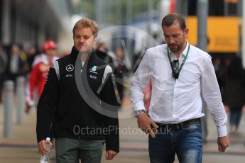 World © Octane Photographic Ltd. Mercedes AMG Petronas W07 Hybrid – Nico Rosberg. Sunday 10th July 2016, F1 British GP Drivers Parade, Silverstone, UK. Digital Ref :