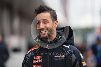World © Octane Photographic Ltd. Red Bull Racing RB12 – Daniel Ricciardo. Sunday 10th July 2016, F1 British GP Drivers Parade, Silverstone, UK. Digital Ref :