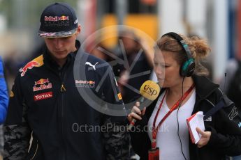 World © Octane Photographic Ltd. Red Bull Racing RB12 – Max Verstappen. Sunday 10th July 2016, F1 British GP Drivers Parade, Silverstone, UK. Digital Ref :
