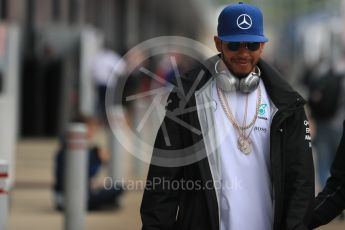 World © Octane Photographic Ltd. Mercedes AMG Petronas W07 Hybrid – Lewis Hamilton. Sunday 10th July 2016, F1 British GP Drivers Parade, Silverstone, UK. Digital Ref :