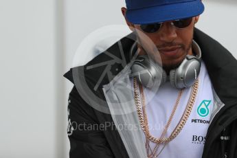 World © Octane Photographic Ltd. Mercedes AMG Petronas W07 Hybrid – Lewis Hamilton. Sunday 10th July 2016, F1 British GP Drivers Parade, Silverstone, UK. Digital Ref :