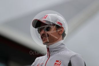 World © Octane Photographic Ltd. Haas F1 Team VF-16 - Esteban Gutierrez. Sunday 10th July 2016, F1 British GP Drivers Parade, Silverstone, UK. Digital Ref :