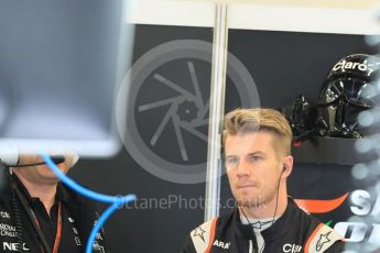 World © Octane Photographic Ltd. Sahara Force India VJM09 - Nico Hulkenberg. Saturday 9th July 2016, F1 British GP Practice 3, Silverstone, UK. Digital Ref : 1625LB1D2941