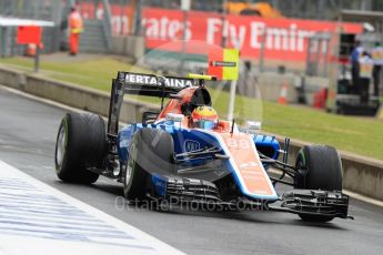 World © Octane Photographic Ltd. Manor Racing MRT05 – Rio Haryanto. Saturday 9th July 2016, F1 British GP Practice 3, Silverstone, UK. Digital Ref : 1625LB1D3045