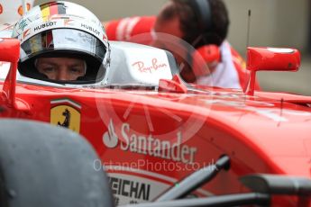 World © Octane Photographic Ltd. Scuderia Ferrari SF16-H – Sebastian Vettel. Saturday 9th July 2016, F1 British GP Practice 3, Silverstone, UK. Digital Ref : 1625LB1D3357