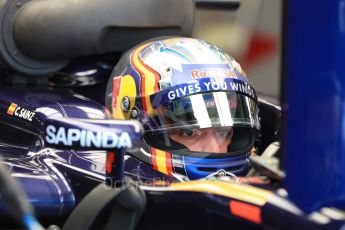 World © Octane Photographic Ltd. Scuderia Toro Rosso STR11 – Carlos Sainz. Saturday 9th July 2016, F1 British GP Practice 3, Silverstone, UK. Digital Ref : 1625LB1D3360