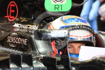 World © Octane Photographic Ltd. McLaren Honda MP4-31 – Jenson Button. Saturday 9th July 2016, F1 British GP Practice 3, Silverstone, UK. Digital Ref : 1625LB1D3390