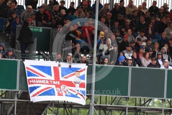 World © Octane Photographic Ltd. Lewis Hamilton fans. Saturday 9th July 2016, F1 British GP Practice 3, Silverstone, UK. Digital Ref : 1625LB1D3490