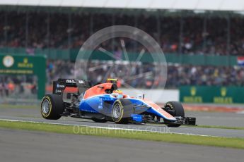 World © Octane Photographic Ltd. Manor Racing MRT05 – Rio Haryanto. Saturday 9th July 2016, F1 British GP Qualifying, Silverstone, UK. Digital Ref : 1626LB1D3640