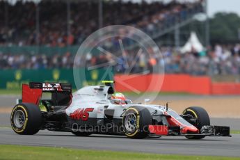 World © Octane Photographic Ltd. Haas F1 Team VF-16 - Esteban Gutierrez. Saturday 9th July 2016, F1 British GP Qualifying, Silverstone, UK. Digital Ref : 1626LB1D3656