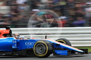 World © Octane Photographic Ltd. Manor Racing MRT05 - Pascal Wehrlein. Saturday 9th July 2016, F1 British GP Qualifying, Silverstone, UK. Digital Ref : 1626LB1D3709
