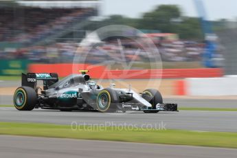 World © Octane Photographic Ltd. Mercedes AMG Petronas W07 Hybrid – Nico Rosberg. Saturday 9th July 2016, F1 British GP Qualifying, Silverstone, UK. Digital Ref : 1626LB1D3732