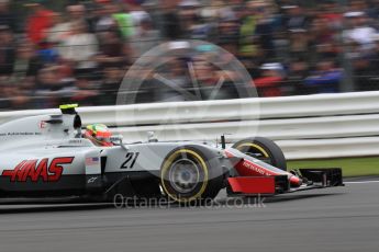 World © Octane Photographic Ltd. Haas F1 Team VF-16 - Esteban Gutierrez. Saturday 9th July 2016, F1 British GP Qualifying, Silverstone, UK. Digital Ref : 1626LB1D3777