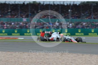 World © Octane Photographic Ltd. Haas F1 Team VF-16 - Esteban Gutierrez. Saturday 9th July 2016, F1 British GP Qualifying, Silverstone, UK. Digital Ref : 1626LB1D3854