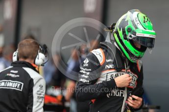 World © Octane Photographic Ltd. Sahara Force India VJM09 - Nico Hulkenberg. Saturday 9th July 2016, F1 British GP Qualifying, Silverstone, UK. Digital Ref : 1626LB1D3973