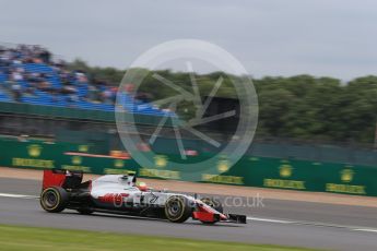 World © Octane Photographic Ltd. Haas F1 Team VF-16 - Esteban Gutierrez. Saturday 9th July 2016, F1 British GP Qualifying, Silverstone, UK. Digital Ref : 1626LB1D8417