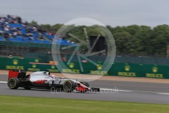 World © Octane Photographic Ltd. Haas F1 Team VF-16 – Romain Grosjean. Saturday 9th July 2016, F1 British GP Qualifying, Silverstone, UK. Digital Ref : 1626LB1D8429