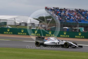 World © Octane Photographic Ltd. Williams Martini Racing, Williams Mercedes FW38 – Valtteri Bottas. Saturday 9th July 2016, F1 British GP Qualifying, Silverstone, UK. Digital Ref : 1626LB1D8463
