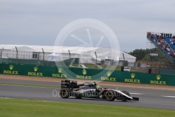 World © Octane Photographic Ltd. Sahara Force India VJM09 - Sergio Perez. Saturday 9th July 2016, F1 British GP Qualifying, Silverstone, UK. Digital Ref : 1626LB1D8536