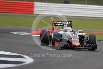 World © Octane Photographic Ltd. Haas F1 Team VF-16 – Romain Grosjean. Friday 8th July 2016, F1 British GP Practice 1, Silverstone, UK. Digital Ref : 1619LB1D0903
