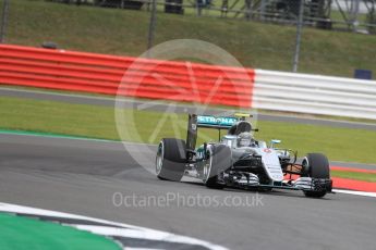 World © Octane Photographic Ltd. Mercedes AMG Petronas W07 Hybrid – Nico Rosberg. Friday 8th July 2016, F1 British GP Practice 1, Silverstone, UK. Digital Ref : 1619LB1D0919