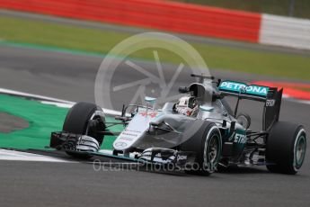 World © Octane Photographic Ltd. Mercedes AMG Petronas W07 Hybrid – Lewis Hamilton. Friday 8th July 2016, F1 British GP Practice 1, Silverstone, UK. Digital Ref : 1619LB1D0965