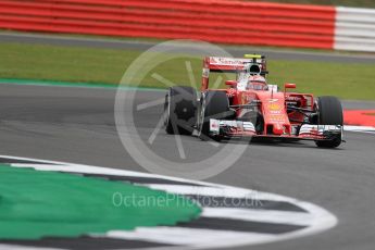 World © Octane Photographic Ltd. Scuderia Ferrari SF16-H – Kimi Raikkonen. Friday 8th July 2016, F1 British GP Practice 1, Silverstone, UK. Digital Ref : 1619LB1D1011