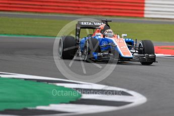 World © Octane Photographic Ltd. Manor Racing MRT05 - Pascal Wehrlein. Friday 8th July 2016, F1 British GP Practice 1, Silverstone, UK. Digital Ref : 1619LB1D1023