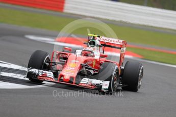 World © Octane Photographic Ltd. Scuderia Ferrari SF16-H – Kimi Raikkonen. Friday 8th July 2016, F1 British GP Practice 1, Silverstone, UK. Digital Ref : 1619LB1D1103