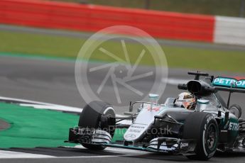 World © Octane Photographic Ltd. Mercedes AMG Petronas W07 Hybrid – Lewis Hamilton. Friday 8th July 2016, F1 British GP Practice 1, Silverstone, UK. Digital Ref : 1619LB1D1127