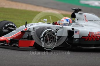 World © Octane Photographic Ltd. Haas F1 Team VF-16 – Romain Grosjean. Friday 8th July 2016, F1 British GP Practice 1, Silverstone, UK. Digital Ref : 1619LB1D1140