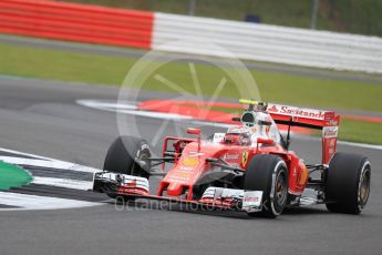 World © Octane Photographic Ltd. Scuderia Ferrari SF16-H – Kimi Raikkonen. Friday 8th July 2016, F1 British GP Practice 1, Silverstone, UK. Digital Ref : 1619LB1D1171