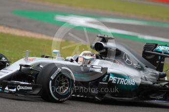 World © Octane Photographic Ltd. Mercedes AMG Petronas W07 Hybrid – Lewis Hamilton. Friday 8th July 2016, F1 British GP Practice 1, Silverstone, UK. Digital Ref : 1619LB1D1264