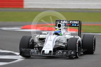 World © Octane Photographic Ltd. Williams Martini Racing, Williams Mercedes FW38 – Felipe Massa. Friday 8th July 2016, F1 British GP Practice 1, Silverstone, UK. Digital Ref : 1619LB1D1275