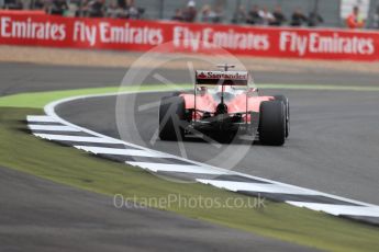 World © Octane Photographic Ltd. Scuderia Ferrari SF16-H – Kimi Raikkonen. Friday 8th July 2016, F1 British GP Practice 1, Silverstone, UK. Digital Ref : 1619LB1D1307