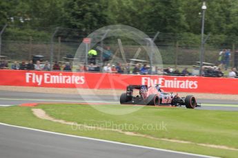 World © Octane Photographic Ltd. Scuderia Toro Rosso STR11 – Daniil Kvyat. Friday 8th July 2016, F1 British GP Practice 1, Silverstone, UK. Digital Ref : 1619LB1D1355