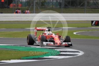 World © Octane Photographic Ltd. Scuderia Ferrari SF16-H – Sebastian Vettel. Friday 8th July 2016, F1 British GP Practice 1, Silverstone, UK. Digital Ref : 1619LB1D1482