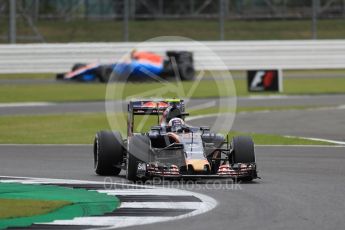 World © Octane Photographic Ltd. Scuderia Toro Rosso STR11 – Carlos Sainz. Friday 8th July 2016, F1 British GP Practice 1, Silverstone, UK. Digital Ref : 1619LB1D1515