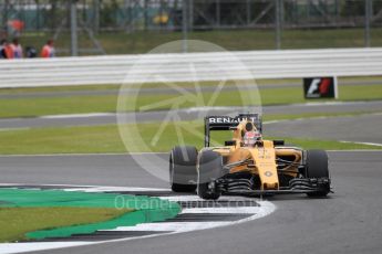 World © Octane Photographic Ltd. Renault Sport F1 Team RS16 Reserve Driver – Esteban Ocon. Friday 8th July 2016, F1 British GP Practice 1, Silverstone, UK. Digital Ref : 1619LB1D1522