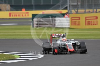 World © Octane Photographic Ltd. Haas F1 Team VF-16 Development driver - Santino Ferrucci. Friday 8th July 2016, F1 British GP Practice 1, Silverstone, UK. Digital Ref : 1619LB1D1536