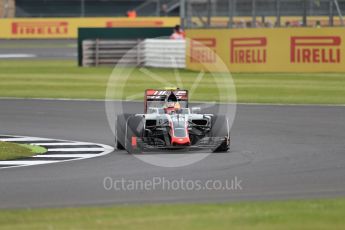 World © Octane Photographic Ltd. Haas F1 Team VF-16 Development driver - Santino Ferrucci. Friday 8th July 2016, F1 British GP Practice 1, Silverstone, UK. Digital Ref : 1619LB1D1631
