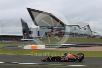 World © Octane Photographic Ltd. Scuderia Toro Rosso STR11 – Carlos Sainz. Friday 8th July 2016, F1 British GP Practice 1, Silverstone, UK. Digital Ref : 1619LB5D5395