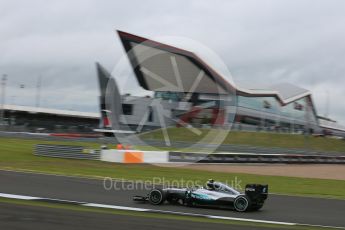 World © Octane Photographic Ltd. Mercedes AMG Petronas W07 Hybrid – Nico Rosberg. Friday 8th July 2016, F1 British GP Practice 1, Silverstone, UK. Digital Ref : 1619LB5D5403