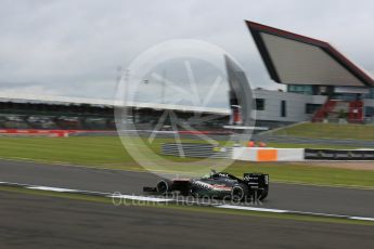 World © Octane Photographic Ltd. Sahara Force India VJM09 - Nico Hulkenberg. Friday 8th July 2016, F1 British GP Practice 1, Silverstone, UK. Digital Ref : 1619LB5D5420