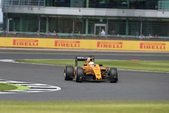 World © Octane Photographic Ltd. Renault Sport F1 Team RS16 - Kevin Magnussen. Friday 8th July 2016, F1 British GP Practice 2, Silverstone, UK. Digital Ref : 1621LB1D2034