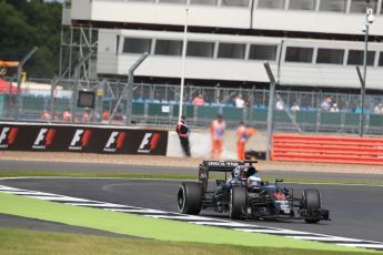 World © Octane Photographic Ltd. McLaren Honda MP4-31 – Fernando Alonso. Friday 8th July 2016, F1 British GP Practice 2, Silverstone, UK. Digital Ref : 1621LB1D2053