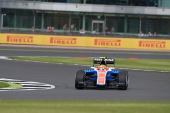 World © Octane Photographic Ltd. Manor Racing MRT05 – Rio Haryanto. Friday 8th July 2016, F1 British GP Practice 2, Silverstone, UK. Digital Ref : 1621LB1D2120