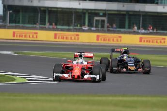 World © Octane Photographic Ltd. Scuderia Ferrari SF16-H – Sebastian Vettel. Friday 8th July 2016, F1 British GP Practice 2, Silverstone, UK. Digital Ref : 1621LB1D2140