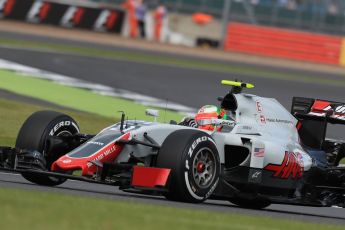 World © Octane Photographic Ltd. Haas F1 Team VF-16 - Esteban Gutierrez. Friday 8th July 2016, F1 British GP Practice 2, Silverstone, UK. Digital Ref : 1621LB1D2146